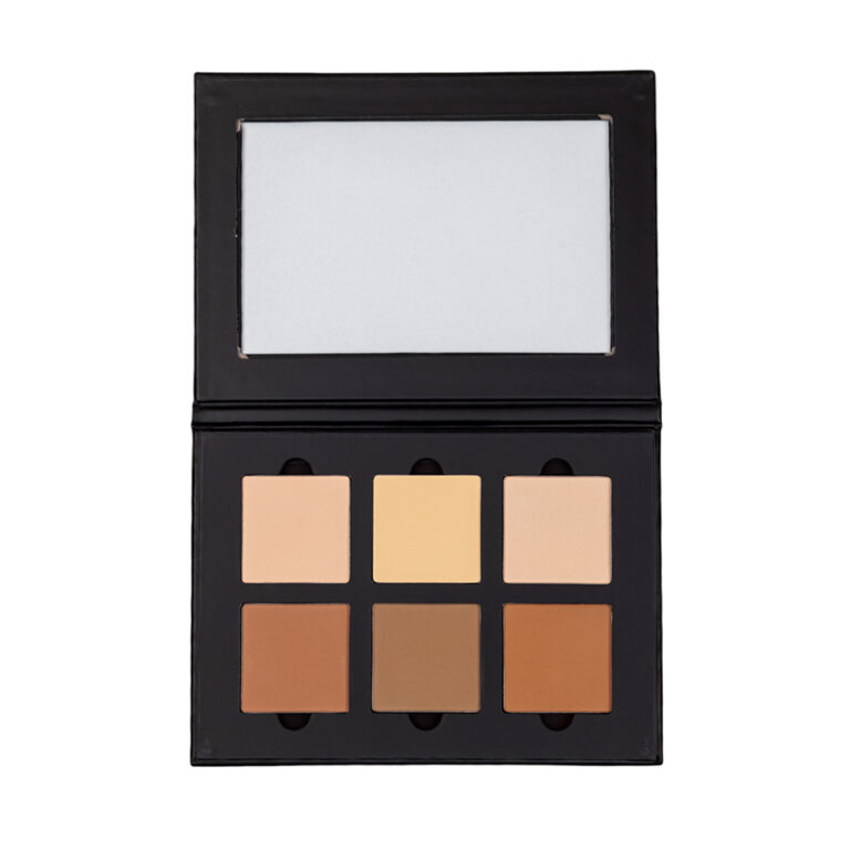 پالت کانتور خشک فراروسی لایت/Ferrarucci 6 Color Contour Powder Palette Light فروشگاه عسل گالری